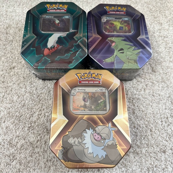 3x Pokémon TCG Triple Whammy Back Issue Collector Tins Sealed - Picture 7 of 8